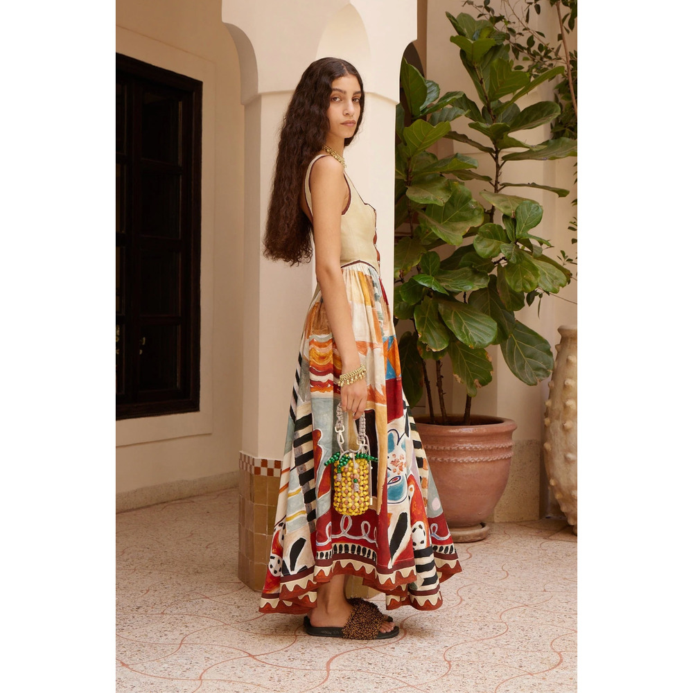 Alemais michelle square neck midi dress - Picture 3 of 6